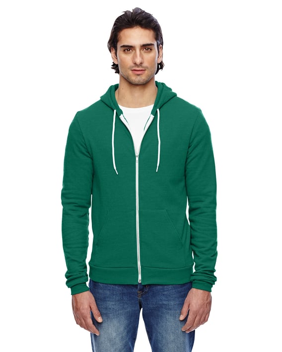 Front view of Unisex Triblend Full-Zip Hoodie
