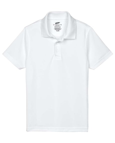 Front view of Youth Cool & Dry Mesh Piquéé Polo