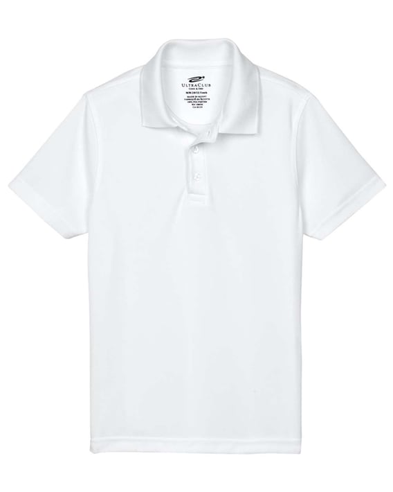 Front view of Youth Cool & Dry Mesh Piquéé Polo