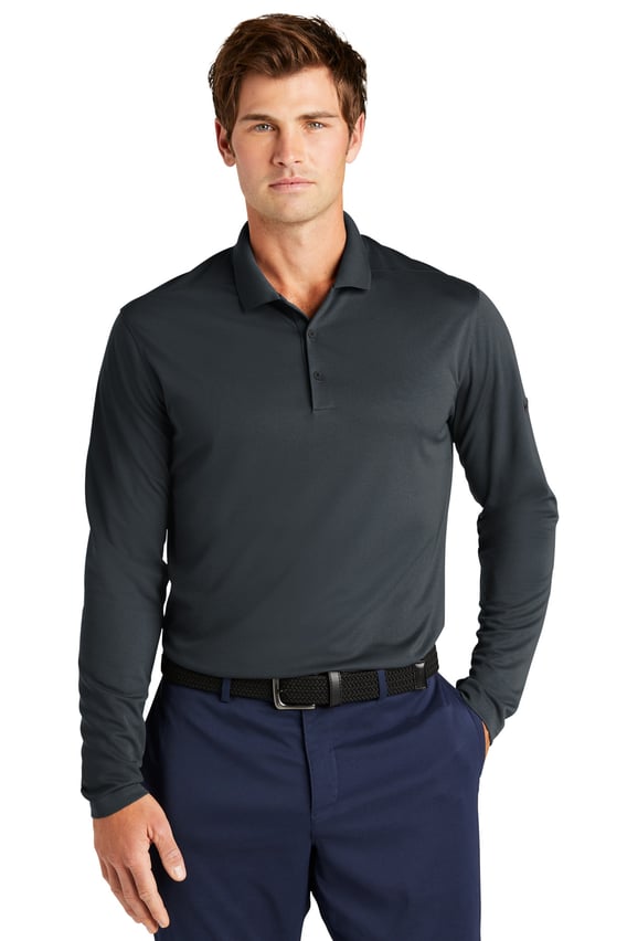 Front view of Dri-FIT Micro Pique 2.0 Long Sleeve Polo