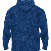 Back view of Tie-Dyed Triblend Hooded Sweatshirt