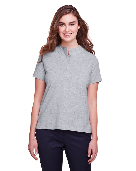 Front view of Ladies’ Lakeshore Stretch Cotton Performance Polo