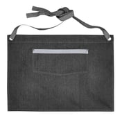 Front view of Domain Contrast Denim Waist Apron With Pocket