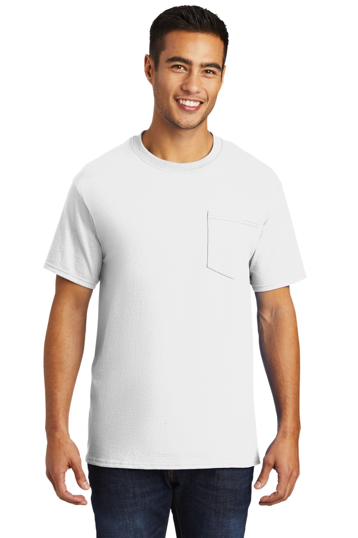 Front view of Tall Essential Pocket Tee