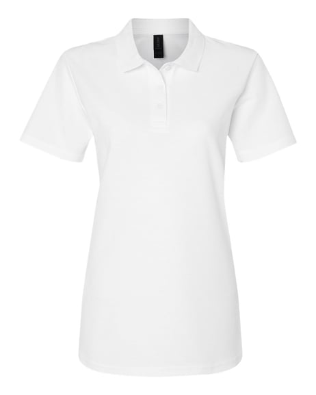 Front view of Softstyle® Women's Pique Polo