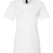 Front view of Softstyle® Women’s Pique Polo
