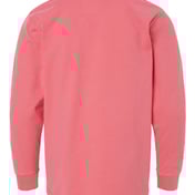 Back view of Garment-Dyed Youth Long Sleeve T-Shirt