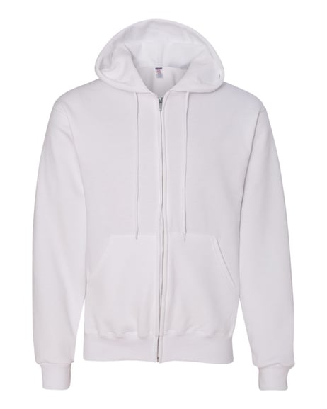 Front view of Super Sweats NuBlend® Full-Zip Hooded Sweatshirt
