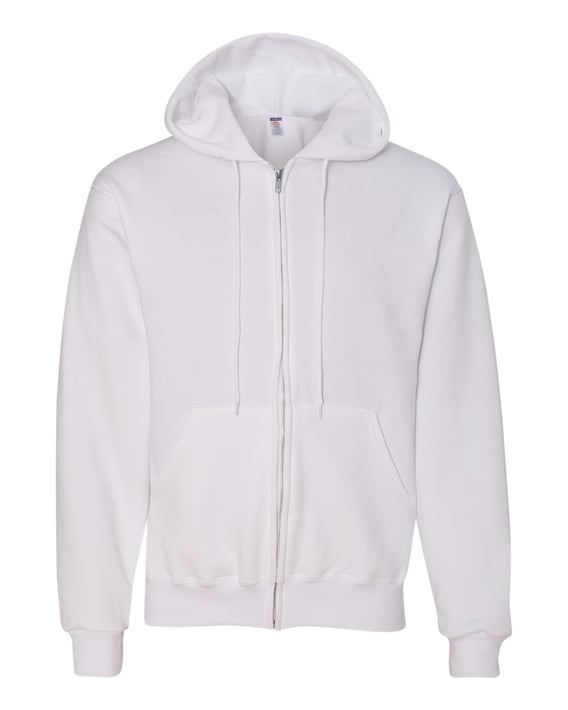Front view of Super Sweats NuBlend® Full-Zip Hooded Sweatshirt