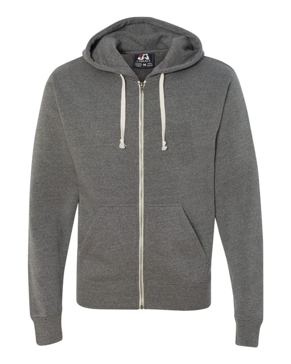 Front view of Triblend Full-Zip Hooded Sweatshirt