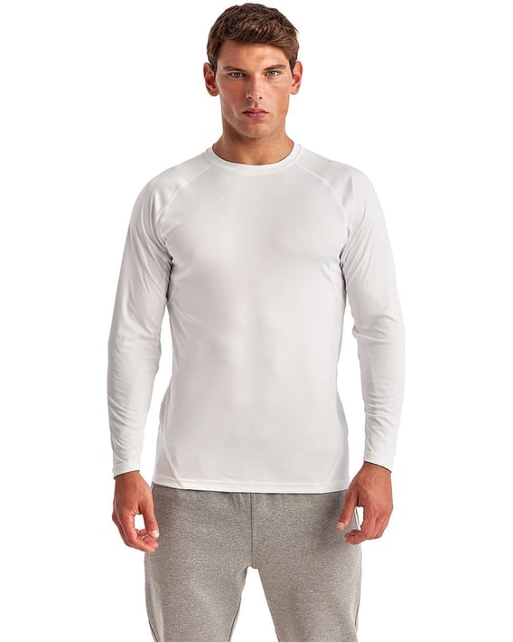 Front view of Panelled Long Sleeve Tech T-Shirt