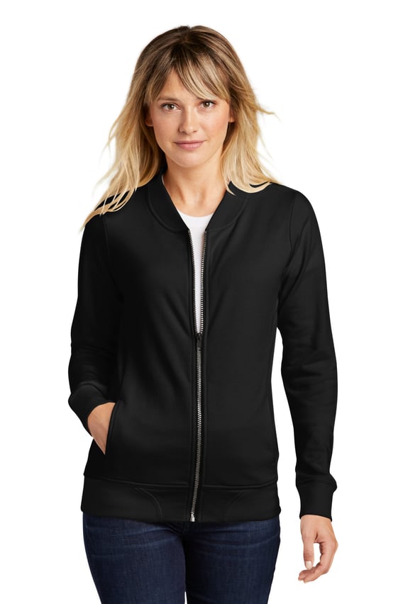 Front view of Ladies Lightweight French Terry Bomber