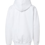Back view of Softstyle® Youth Midweight Hooded Sweatshirt
