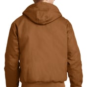 Back view of Duck Cloth Hooded Work Jacket