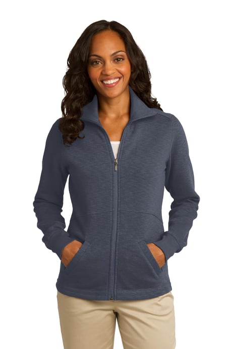 Front view of Women's Slub Fleece Full-Zip Jacket