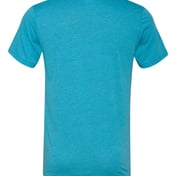 Back view of Triblend V-Neck Short Sleeve Tee
