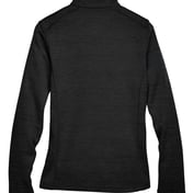 Back view of Women’s Newbury Mélange Fleece Quarter-Zip Pullover