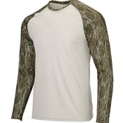 Side view of Jackson Mossy Oak Colorblocked Long Sleeve T-Shirt