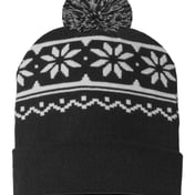 Front view of USA-Made Snowflake Beanie