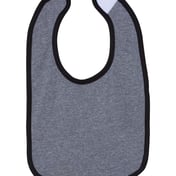 Side view of Infant Contrast Trim Premium Jersey Bib