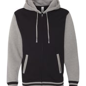Front view of Heavyweight Varsity Full-Zip Hooded Sweatshirt