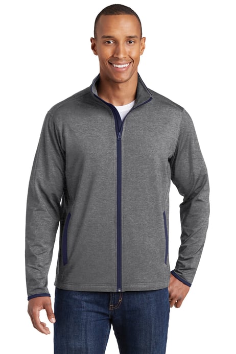 Front view of Sport-Wick&reg; Stretch Contrast Full-Zip Jacket