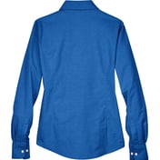 Back view of Women’s Long Sleeve Oxford Dress Shirt