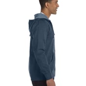 Side view of Heathered Full-Zip Hooded Sweatshirt