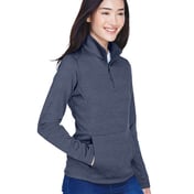 Side view of Women’s Newbury Mélange Fleece Quarter-Zip Pullover