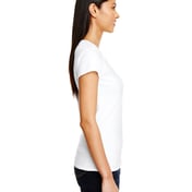 Side view of Ladies’ Lightweight Fitted V-Neck T-Shirt