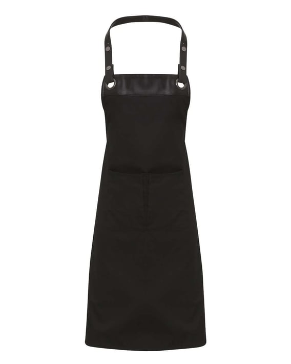 Front view of Espresso Bib Apron With Pockets