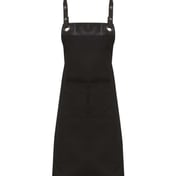 Front view of Espresso Bib Apron With Pockets