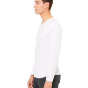 Side view of Unisex Jersey Long-Sleeve V-Neck T-Shirt