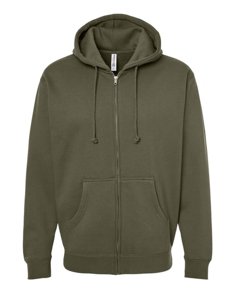 Frontview ofHeavyweight Full-Zip Hooded Sweatshirt