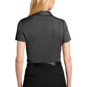 Back view of Ladies Heathered Silk Touch Performance Polo