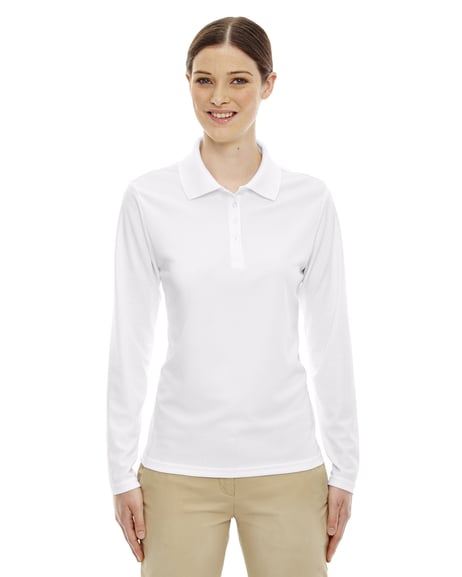 Front view of Ladies' Pinnacle Performance Long-Sleeve Piqué Polo