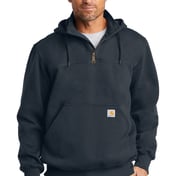 Front view of Rain Defender &reg; Paxton Heavyweight Hooded Zip Mock Sweatshirt