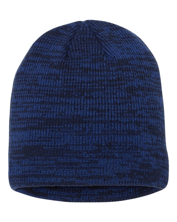 Front view of 8″ Marled Knit Beanie