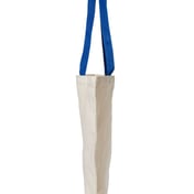 Side view of Natural Tote With Contrast-Color Handles