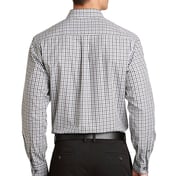 Back view of Long Sleeve Gingham Easy Care Shirt