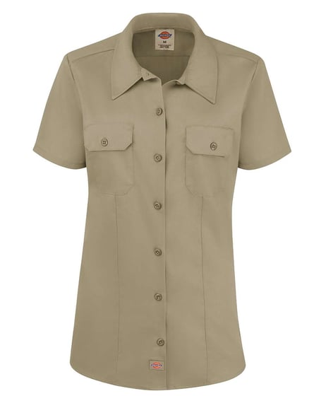 Front view of Women's Short Sleeve Work Shirt