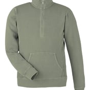 Front view of Pigment-Dyed Fleece Quarter-Zip Pullover