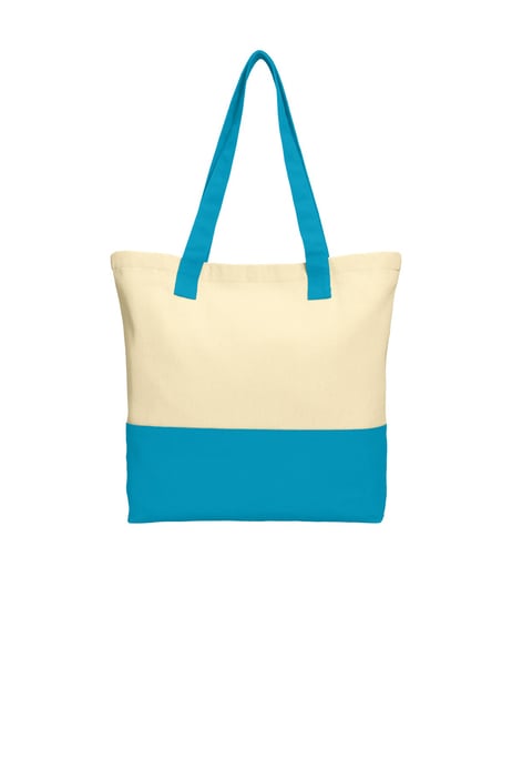 Front view of Colorblock Cotton Tote