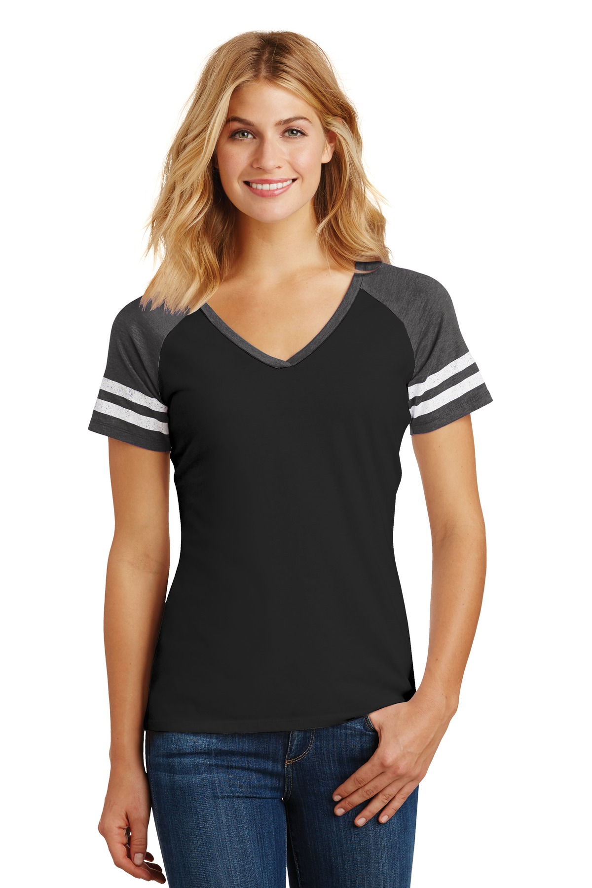 Front view of Women’s Game V-Neck Tee