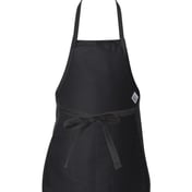 Back view of Full-Length Apron With Pouch Pocket