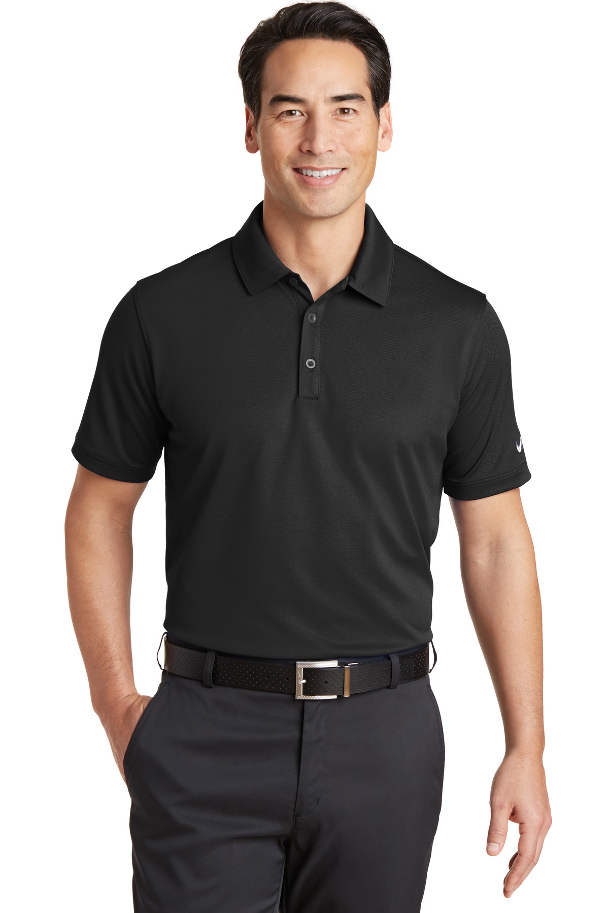 Front view of Dri-FIT Solid Icon Pique Modern Fit Polo
