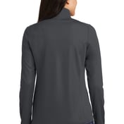 Back view of Ladies Pinpoint Mesh 1/2-Zip