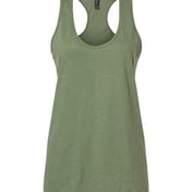 Front view of Softstyle® Women’s CVC Racerback Tank Top