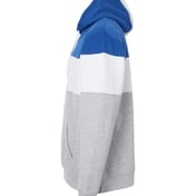 Side view of Varsity Fleece Colorblocked Hooded Sweatshirt
