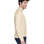 Side view of Adult Egyptian Interlock Long-Sleeve Mock Turtleneck